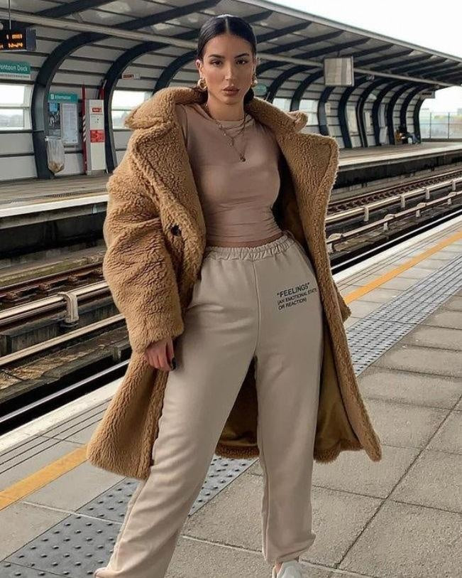 Mencía | Abrigo de Borreguito Largo Mujer Oversize