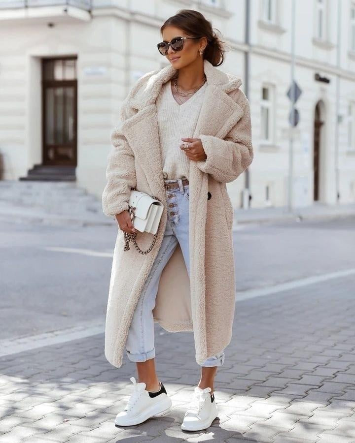 Mencía | Abrigo de Borreguito Largo Mujer Oversize
