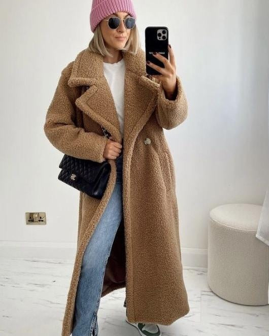 Mencía | Abrigo de Borreguito Largo Mujer Oversize