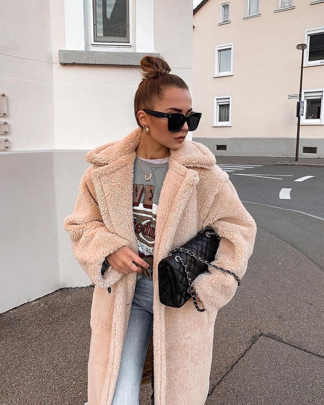 Mencía | Abrigo de Borreguito Largo Mujer Oversize
