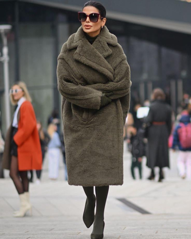Mencía | Abrigo de Borreguito Largo Mujer Oversize