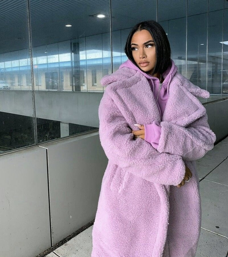 Mencía | Abrigo de Borreguito Largo Mujer Oversize