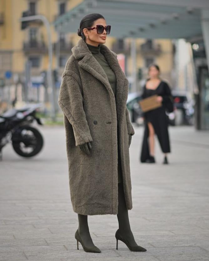 Mencía | Abrigo de Borreguito Largo Mujer Oversize