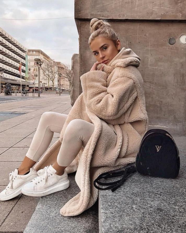 Mencía | Abrigo de Borreguito Largo Mujer Oversize