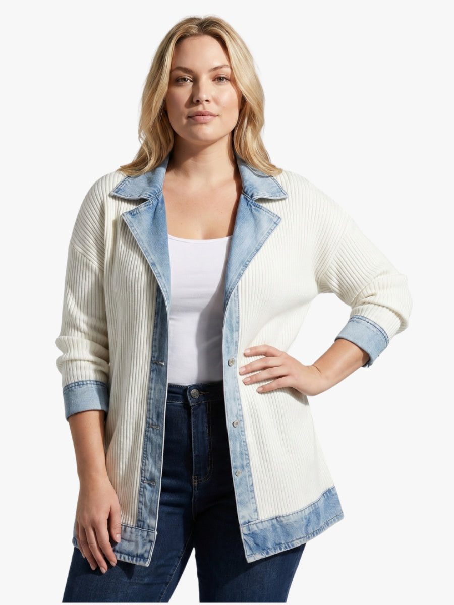 Mencía | Chaqueta de Punto Vaquera Mujer Manga Larga