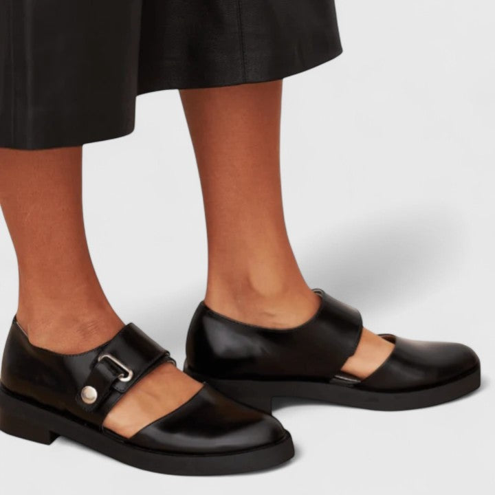Mencía | Mary Jane Shoes de Piel Mujer Correa Hebilla Tacón Bajo
