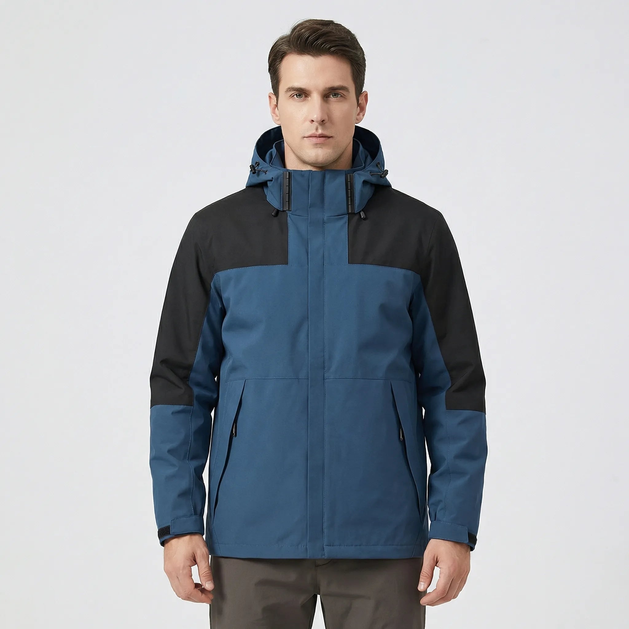 Mikel | Chubasquero Impermeable Hombre con Capucha Cortavientos
