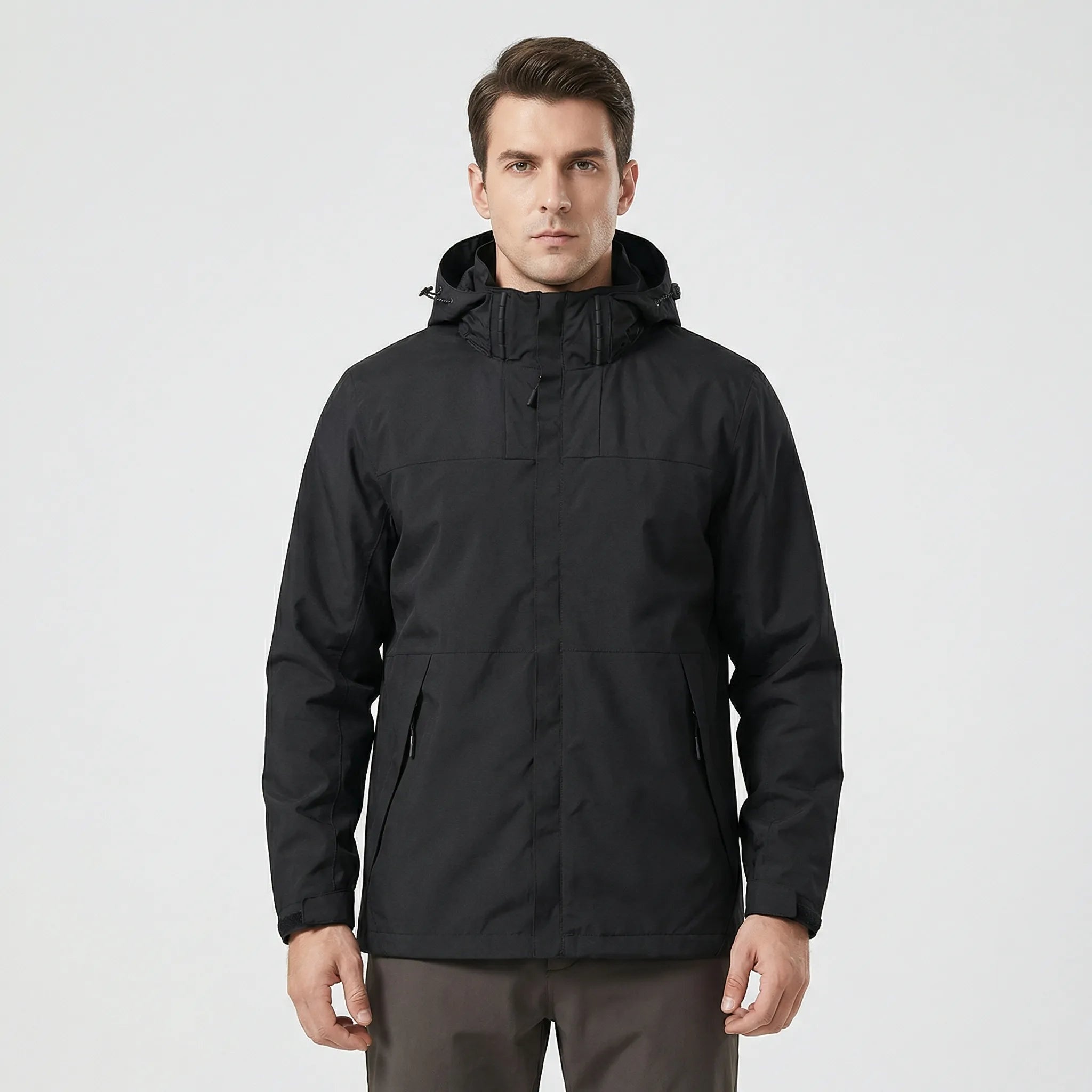 Mikel | Chubasquero Impermeable Hombre con Capucha Cortavientos