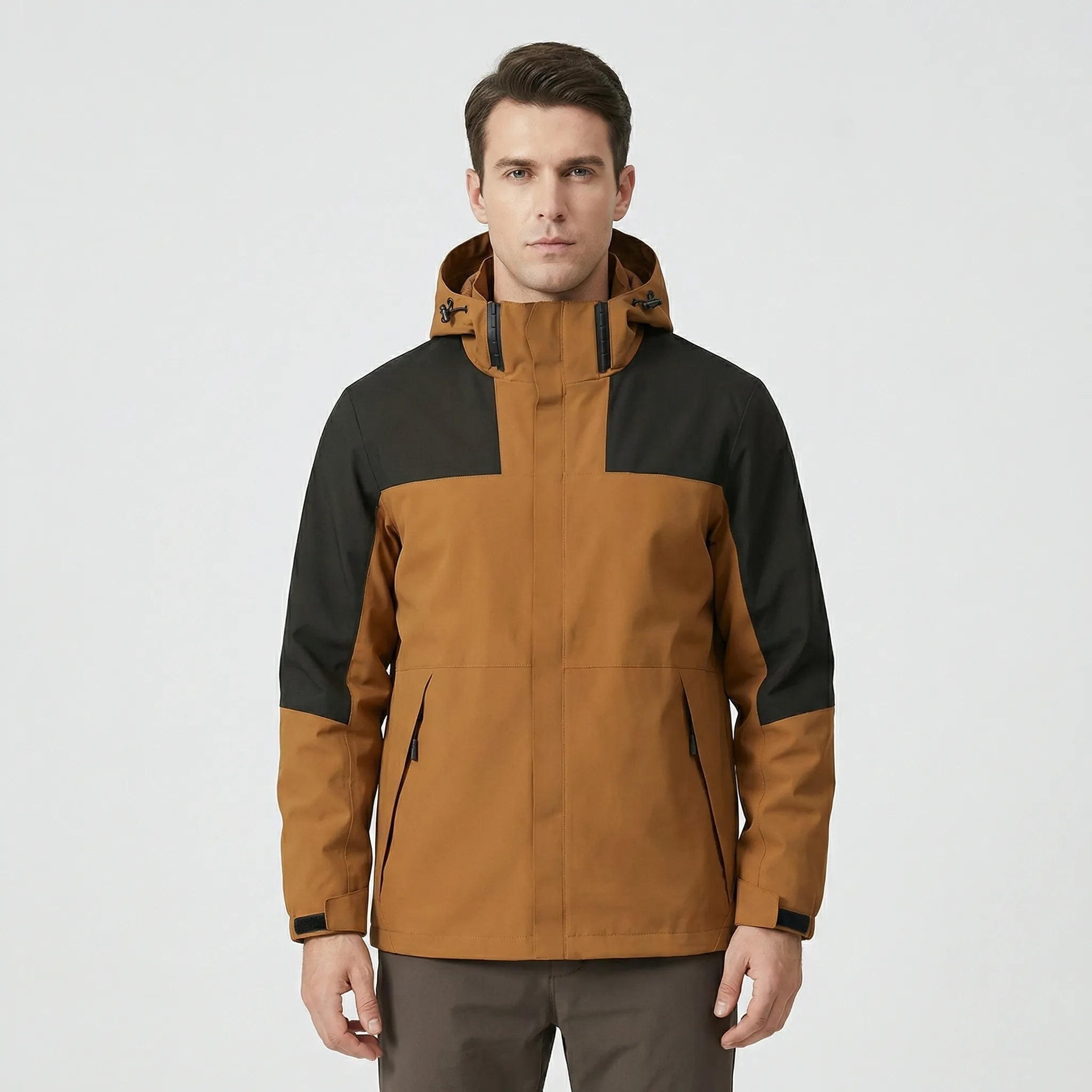 Mikel | Chubasquero Impermeable Hombre con Capucha Cortavientos