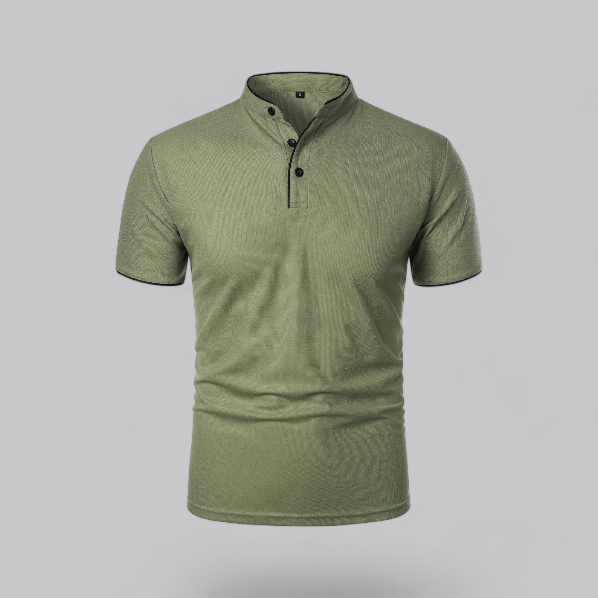 Mikel | Polo de Manga Corta Hombre Cuello Mao Algodón