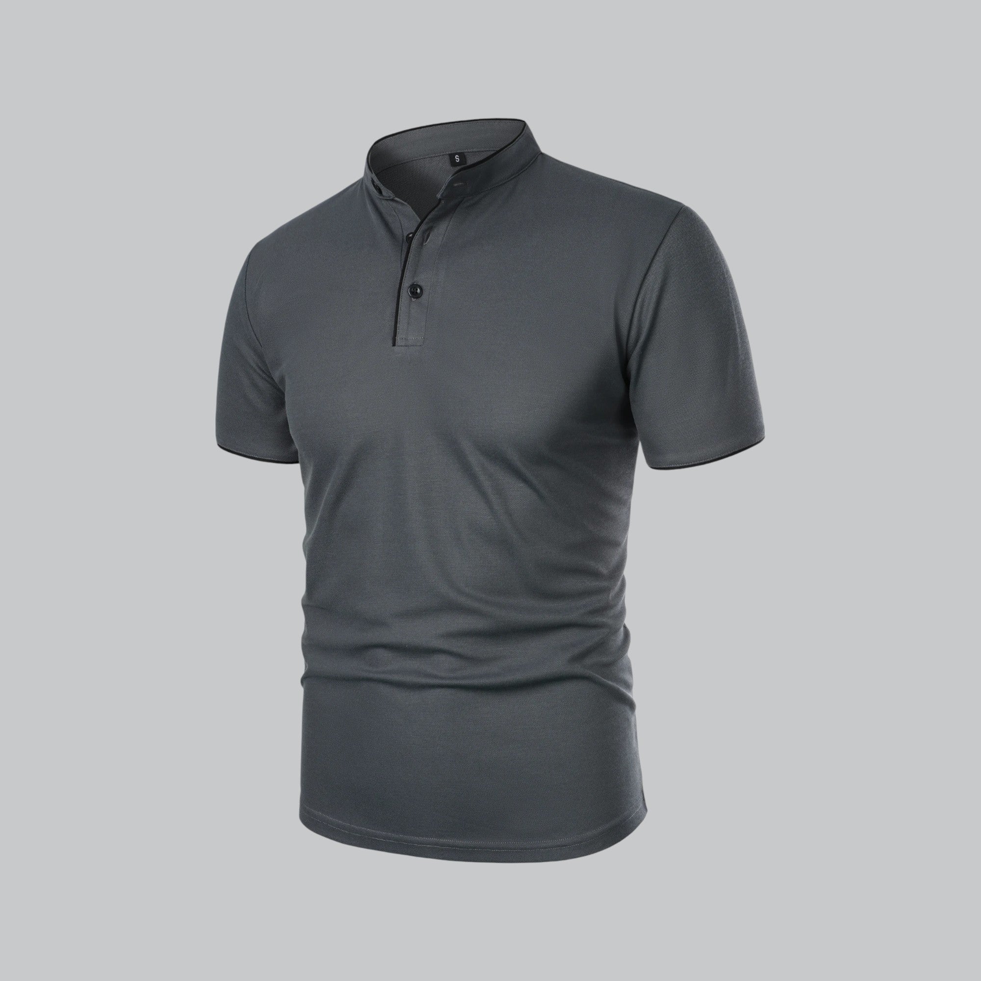 Mikel | Polo de Manga Corta Hombre Cuello Mao Algodón