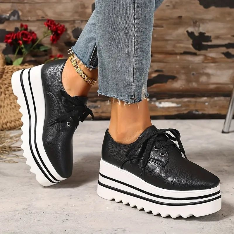 Mireia | Zapatillas de Vestir Oxford Plataforma Mujer Cordones