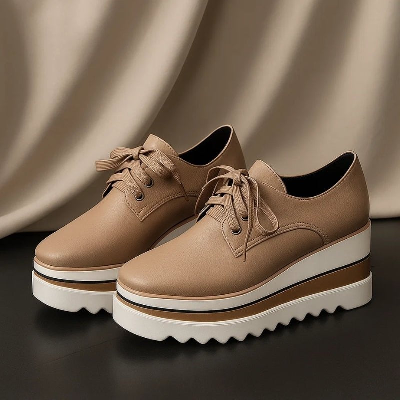 Mireia | Zapatillas de Vestir Oxford Plataforma Mujer Cordones