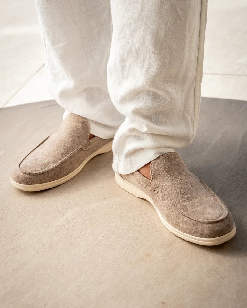 Mocasines Casuales Sin Cordones Hombre Ante