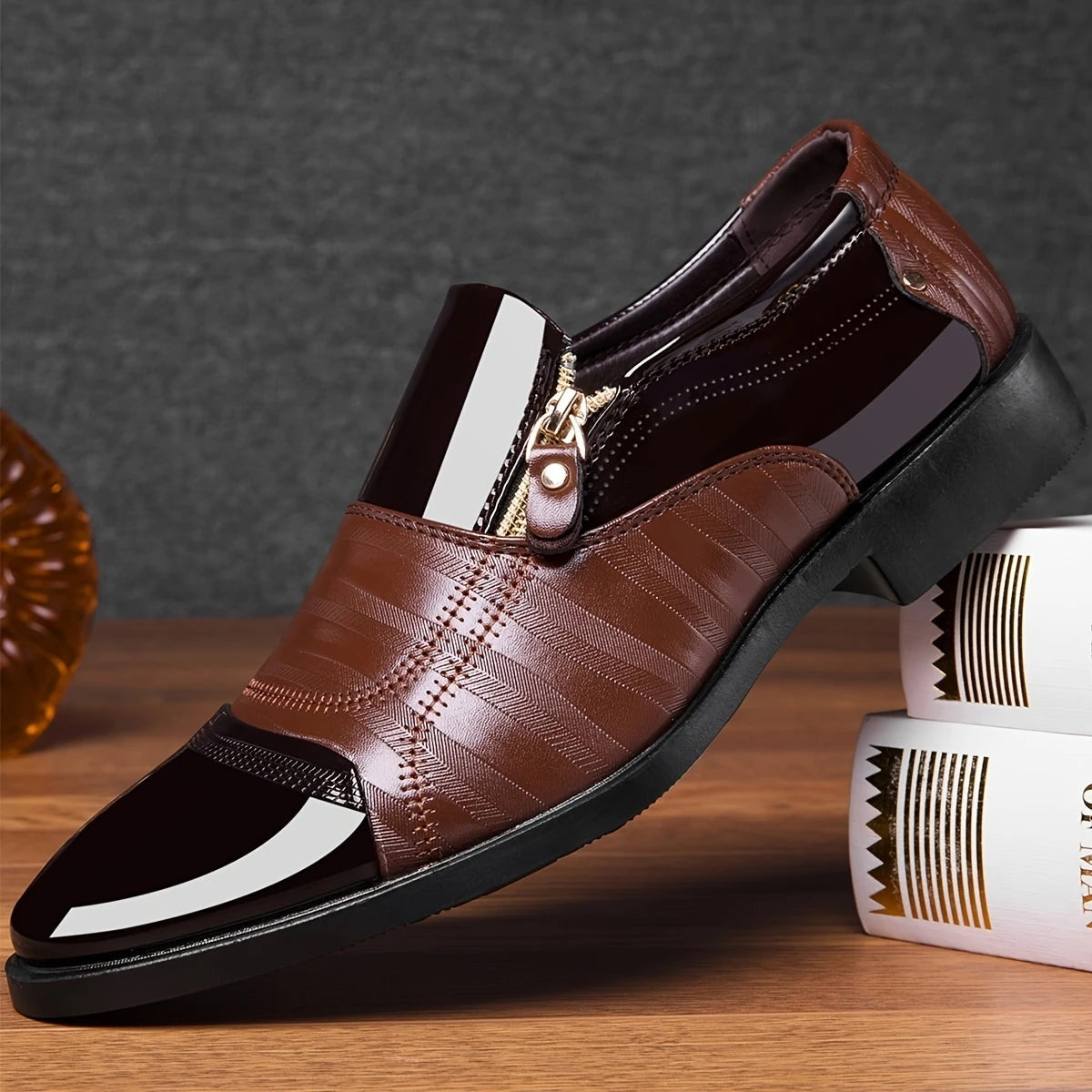 Mocasines de Vestir Hombre Cierre Lateral