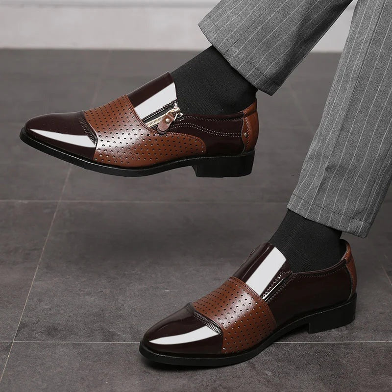 Mocasines de Vestir Hombre Cierre Lateral