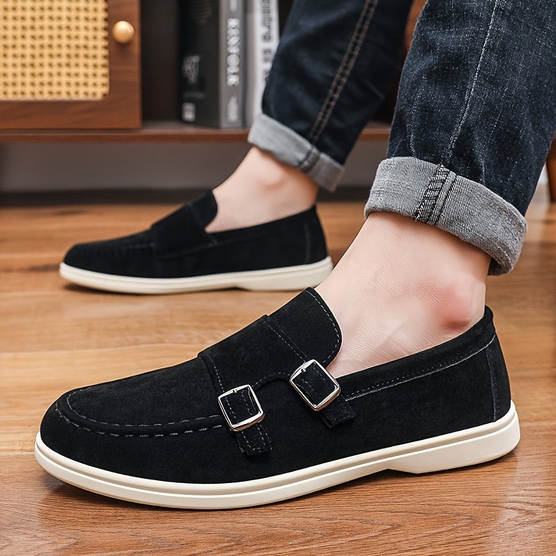 Mocasines Sin Cordones Hombre Hebilla Doble