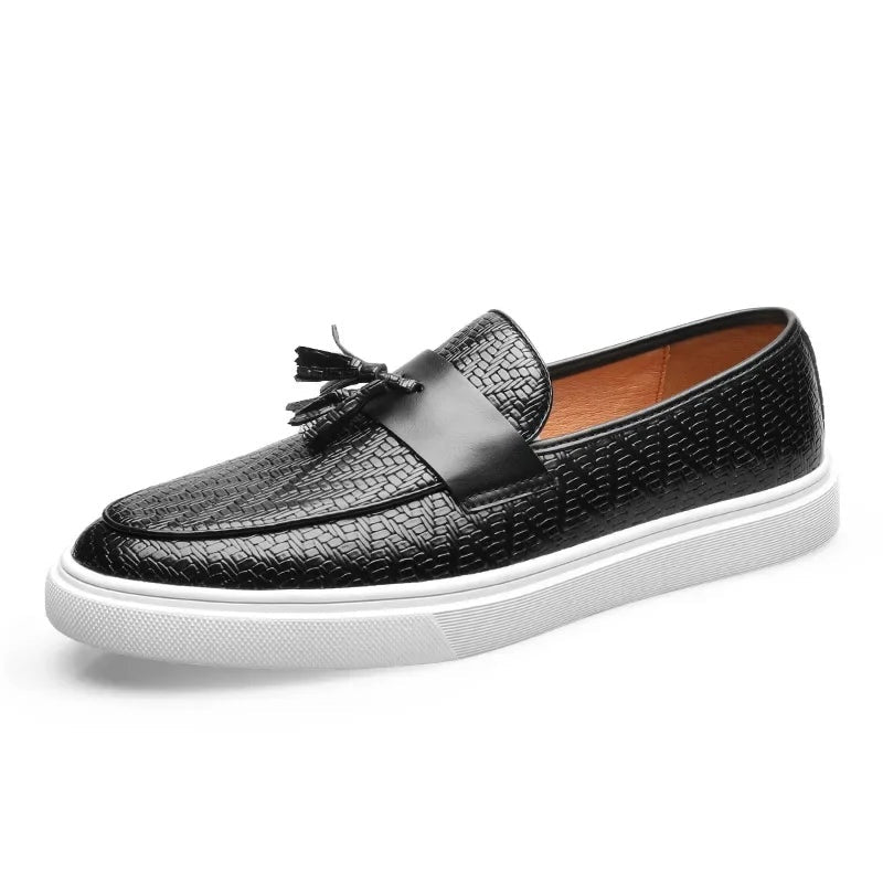 Mocasines Tejidos con Borlas Hombre Slip-On