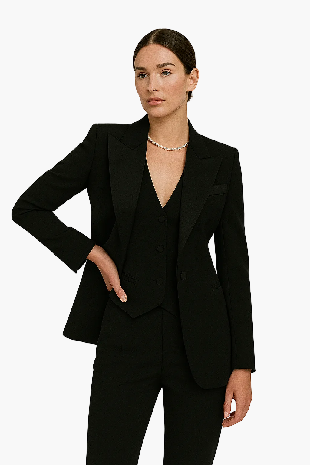 Montserrat | Traje de Chaqueta de 3 Piezas con Chaleco Mujer Elegante