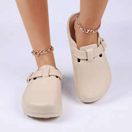 Mules de Goma Mujer Hebilla Ajustable