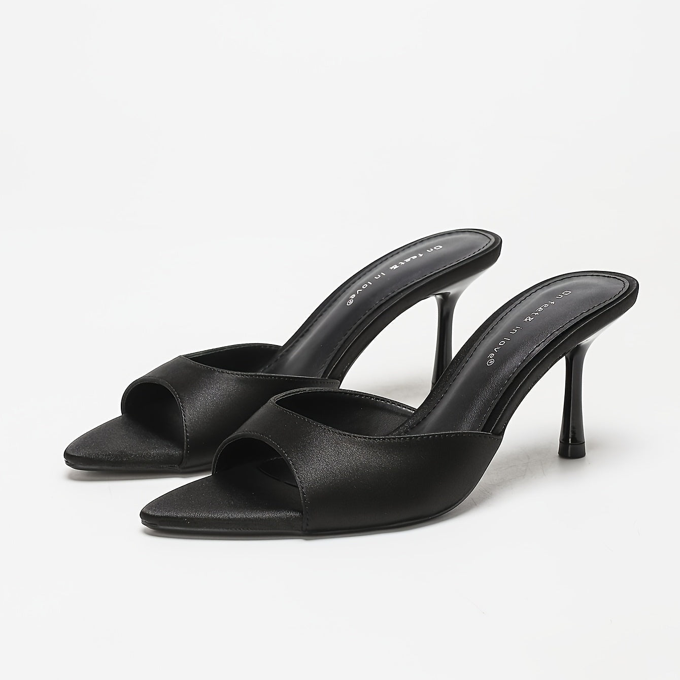Mules de Tacón Alto Mujer Punta Abierta
