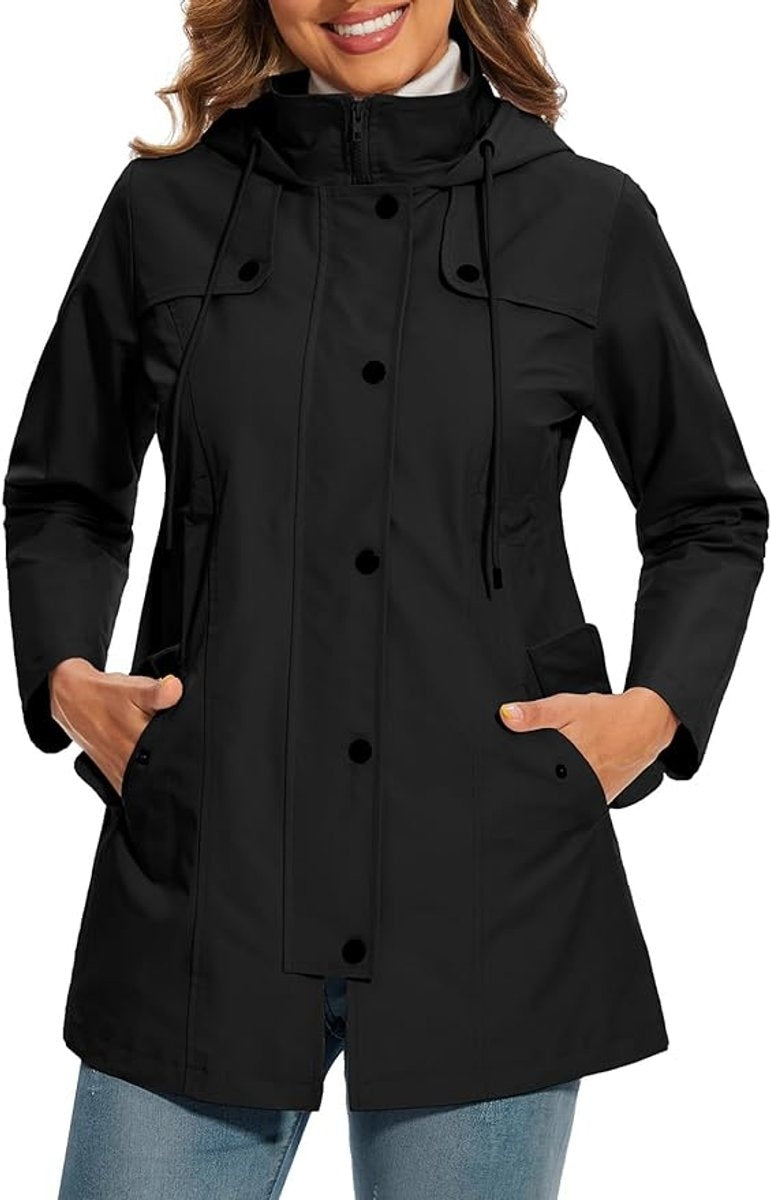 Naia | Anorak Impermeable Mujer con Capucha Cortavientos