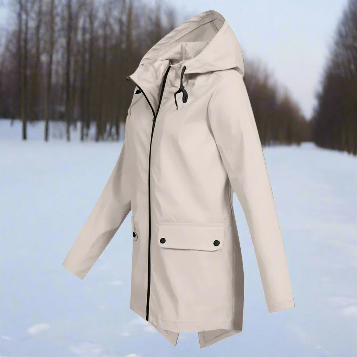 Naia | Parka Impermeable Mujer con Capucha Chaqueta Impermeable