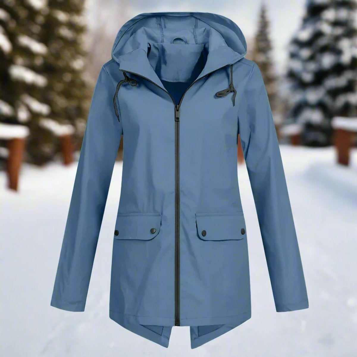 Naia | Parka Impermeable Mujer con Capucha Chaqueta Impermeable
