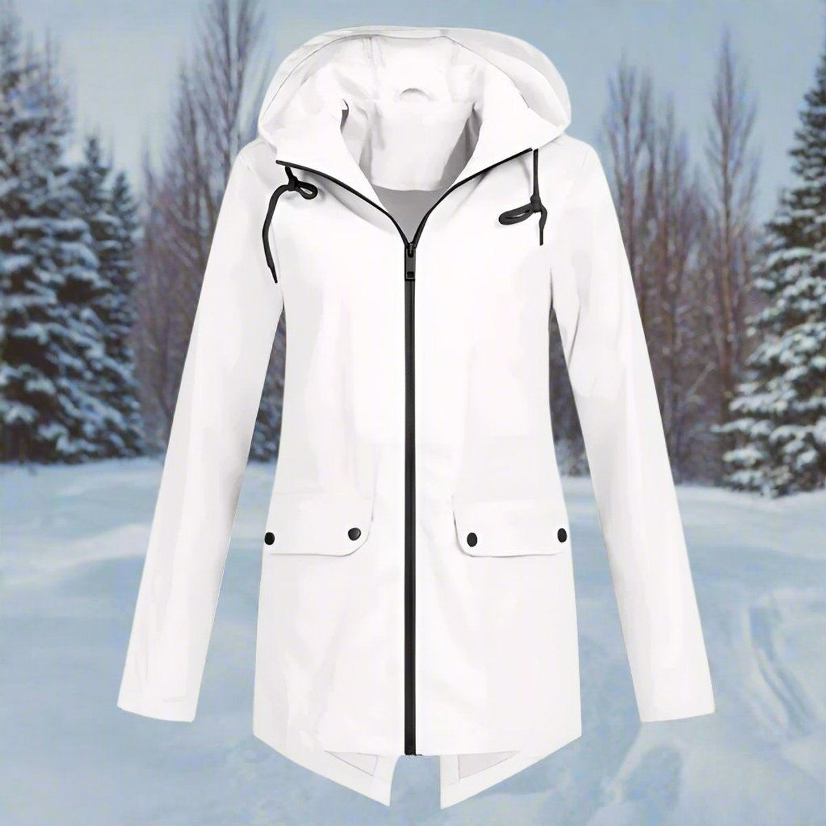 Naia | Parka Impermeable Mujer con Capucha Chaqueta Impermeable