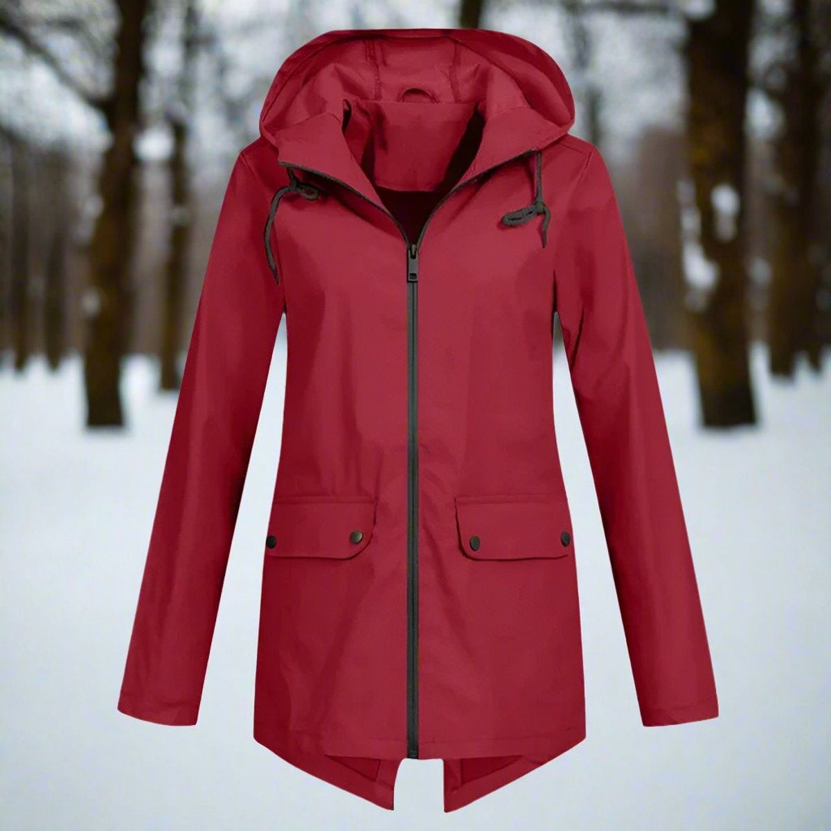 Naia | Parka Impermeable Mujer con Capucha Chaqueta Impermeable