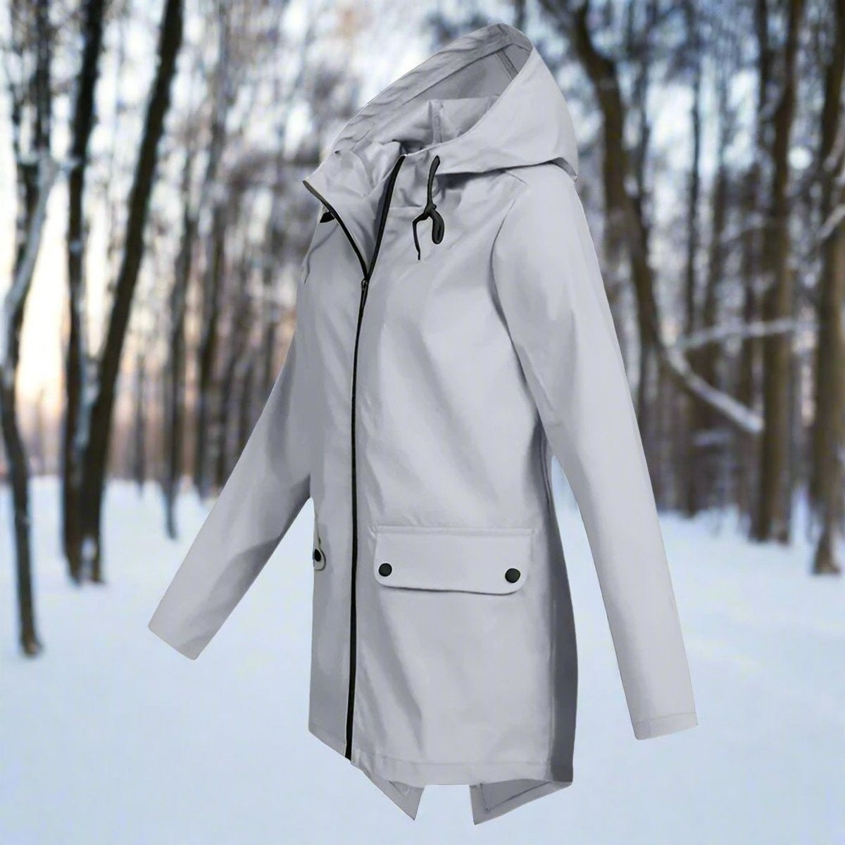 Naia | Parka Impermeable Mujer con Capucha Chaqueta Impermeable