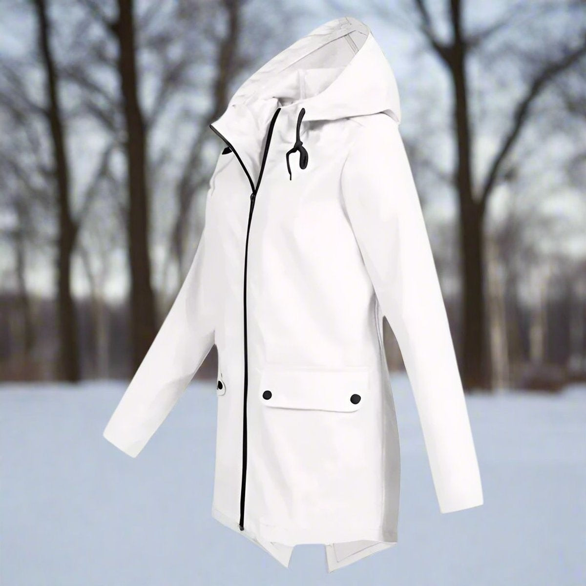 Naia | Parka Impermeable Mujer con Capucha Chaqueta Impermeable