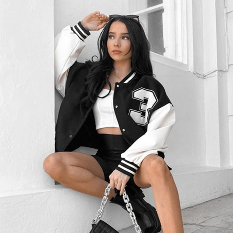 Natalia | Varsity Jacket Mujer Oversized Bordado