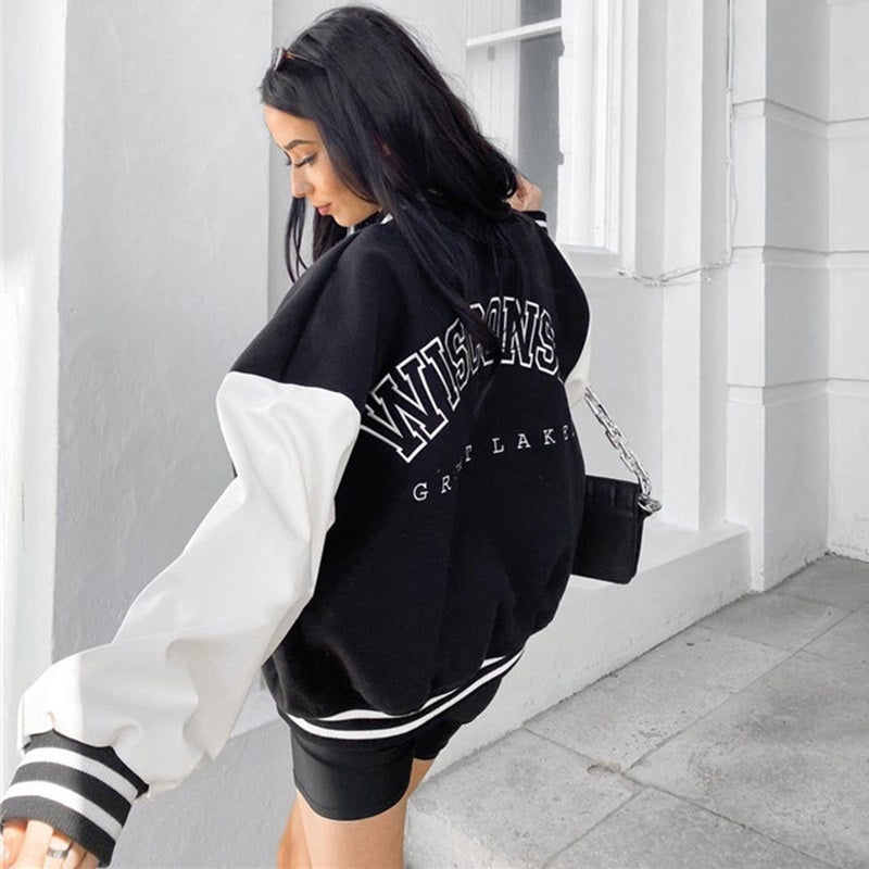 Natalia | Varsity Jacket Mujer Oversized Bordado