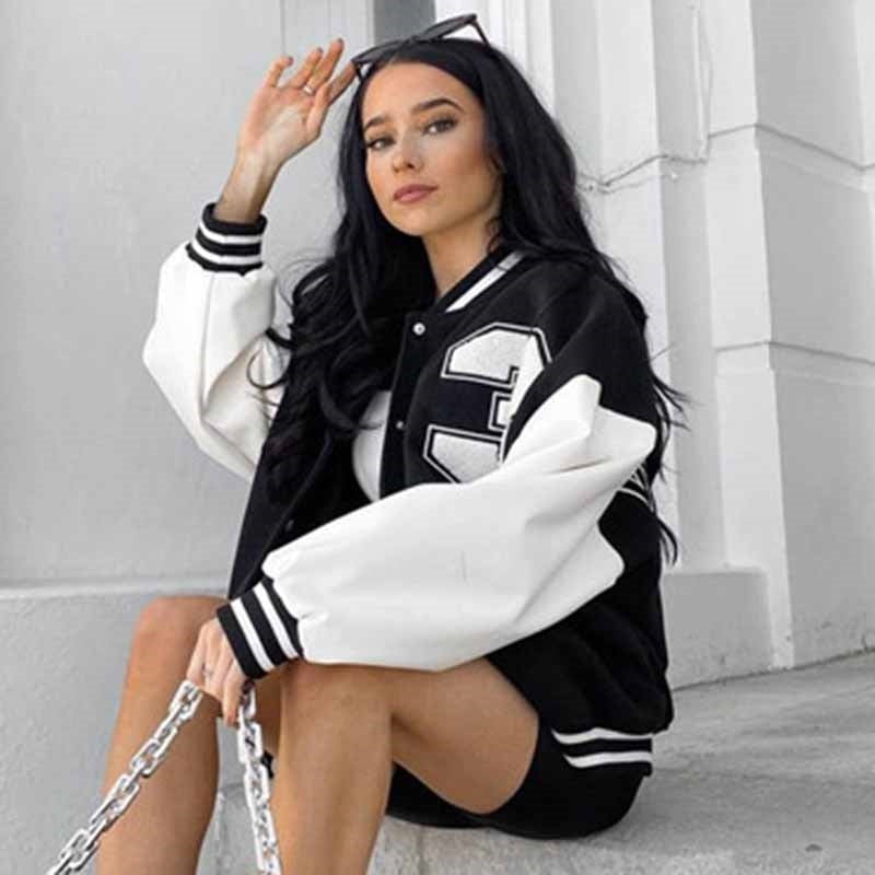 Natalia | Varsity Jacket Mujer Oversized Bordado