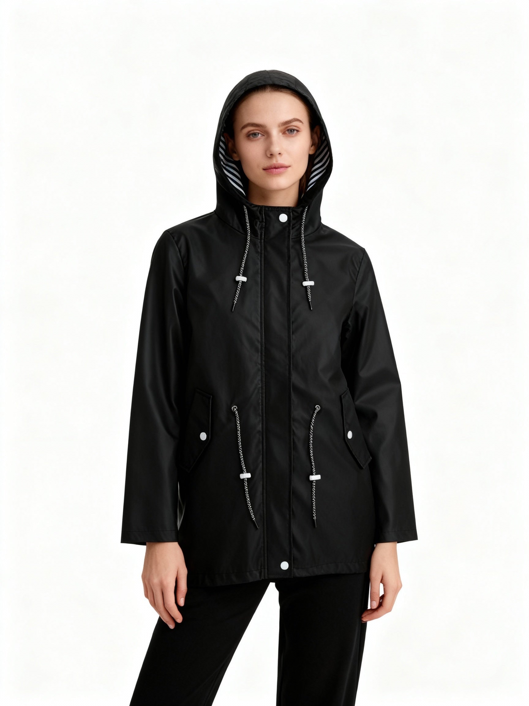 Nerea | Chubasquero Impermeable Mujer con Capucha Ajustable