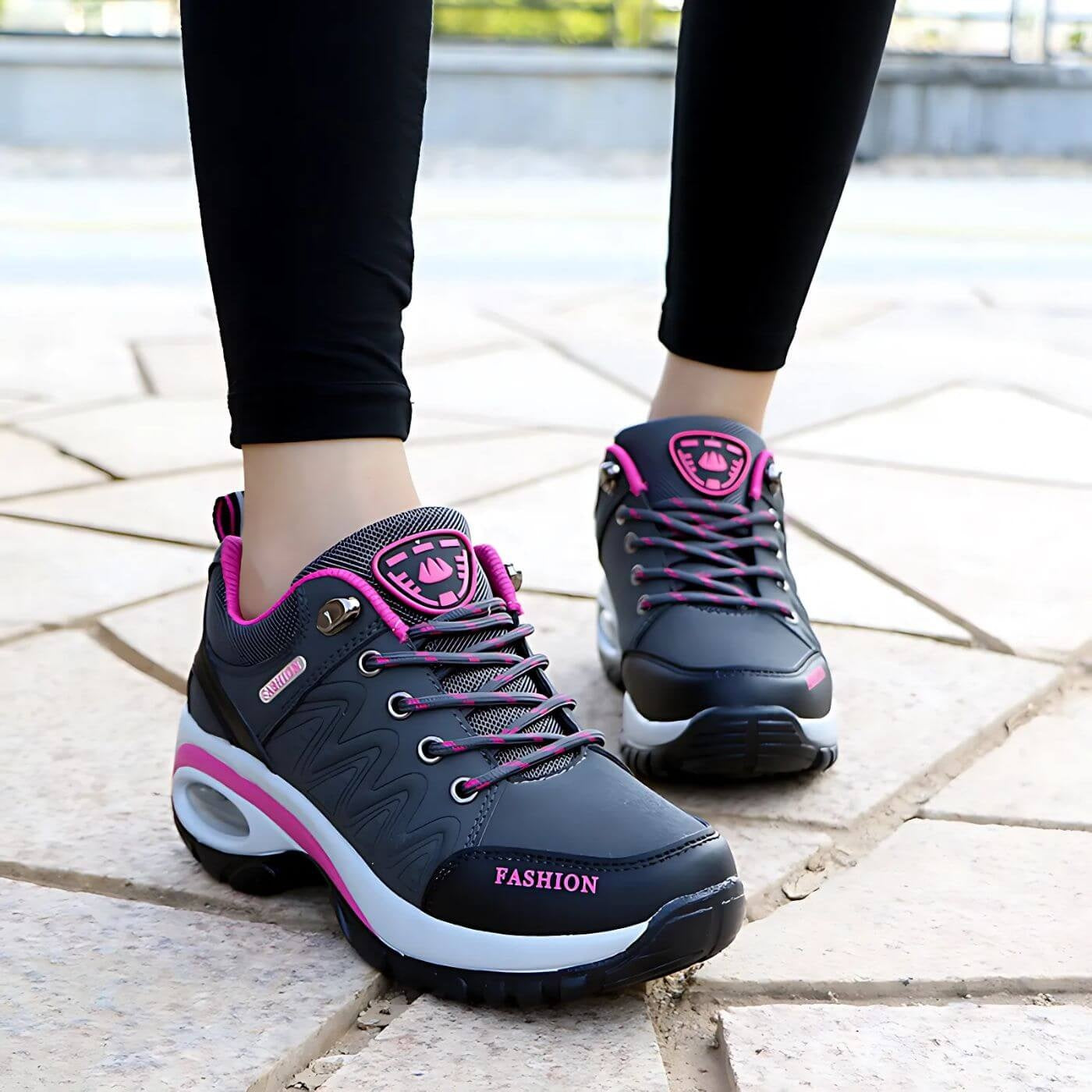 Nerea | Tenis Trekking con Suela Gruesa Mujer Cordones