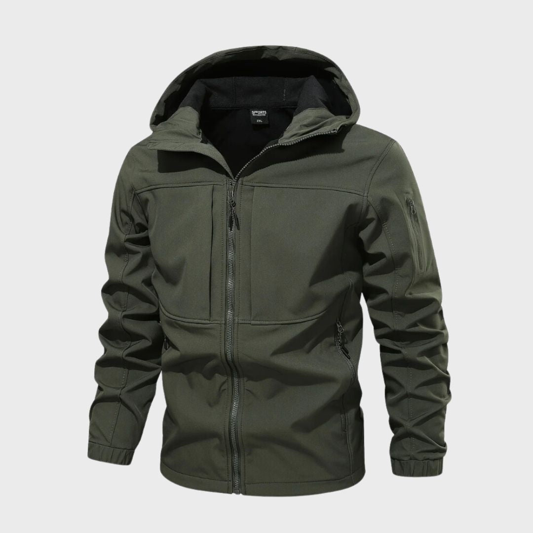 Nicolás | Anorak Softshell Hombre con Capucha Bolsillos Cremallera