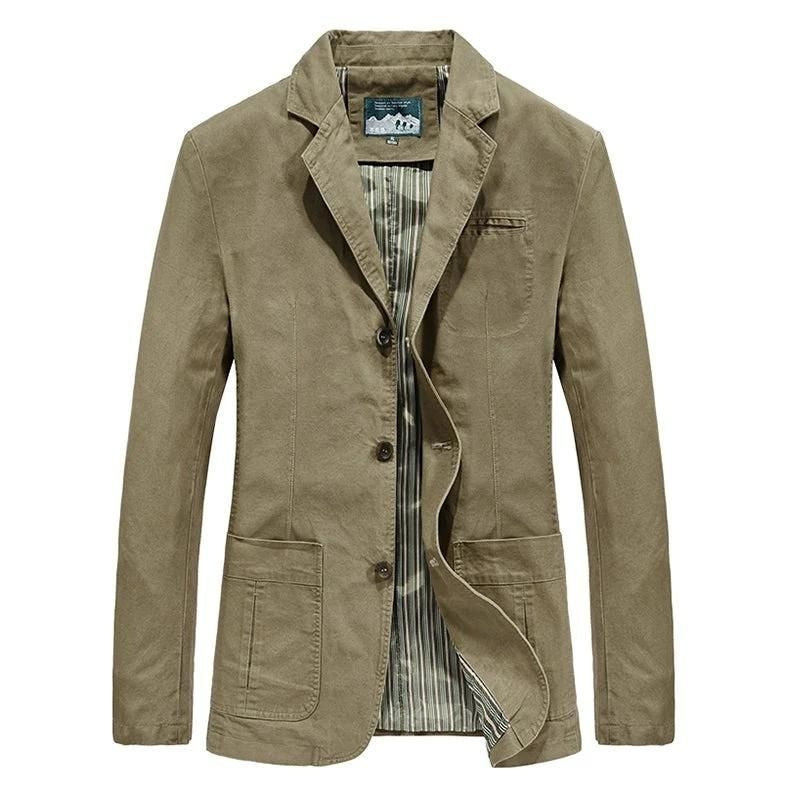 Nicolás | Blazer Hombre de Algodón Cuello Solapa Tres Botones