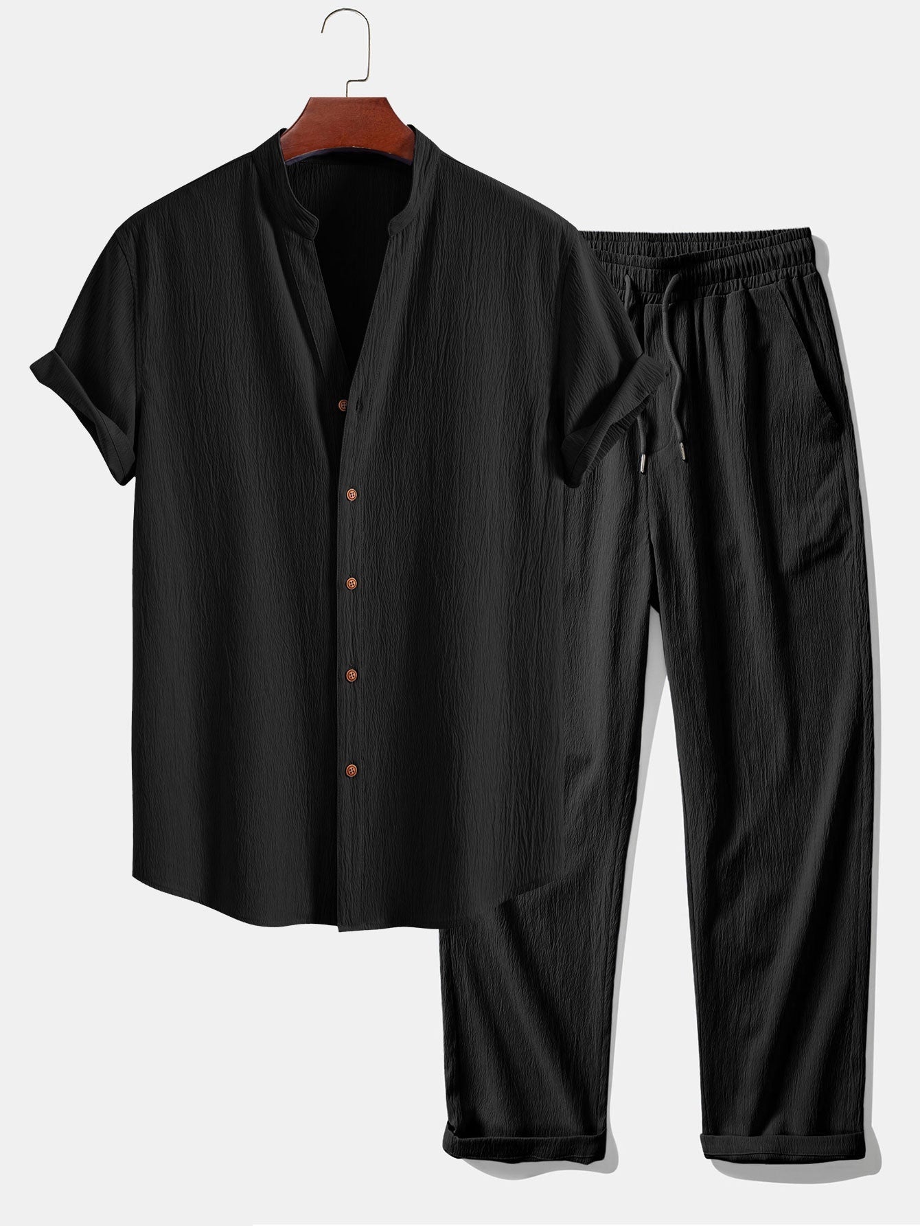 Nicolás | Conjunto Casual de Lino Hombre Camisa Manga Corta
