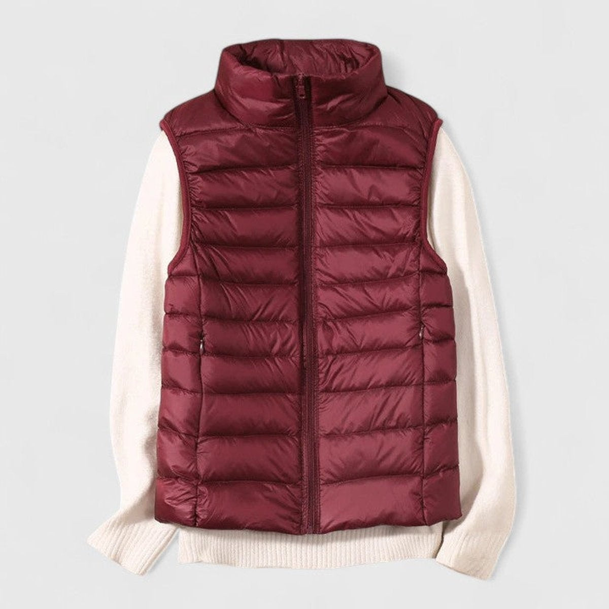 Noelia | Chaleco Acolchado Ligero Mujer Cuello Alto Cremallera