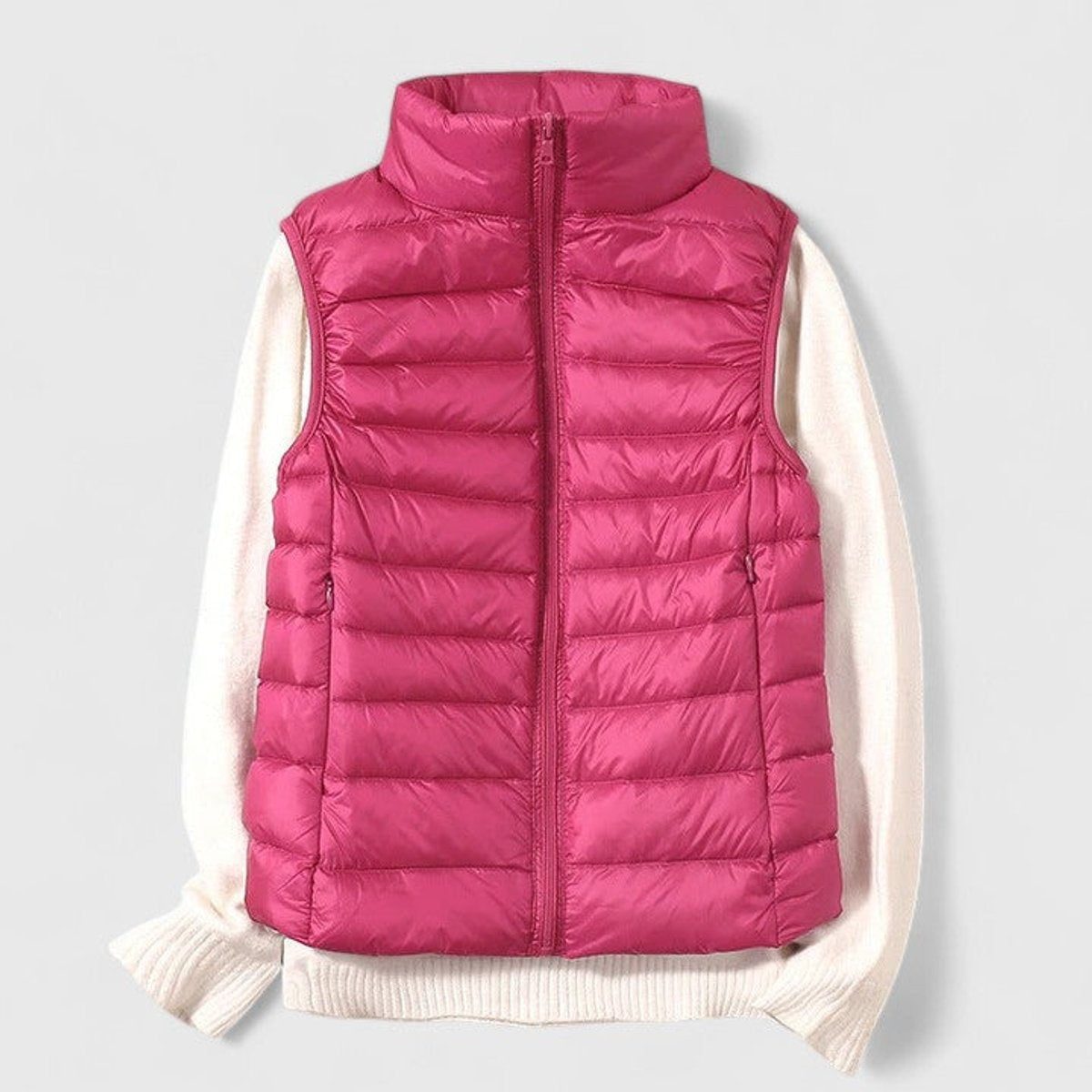 Noelia | Chaleco Acolchado Ligero Mujer Cuello Alto Cremallera