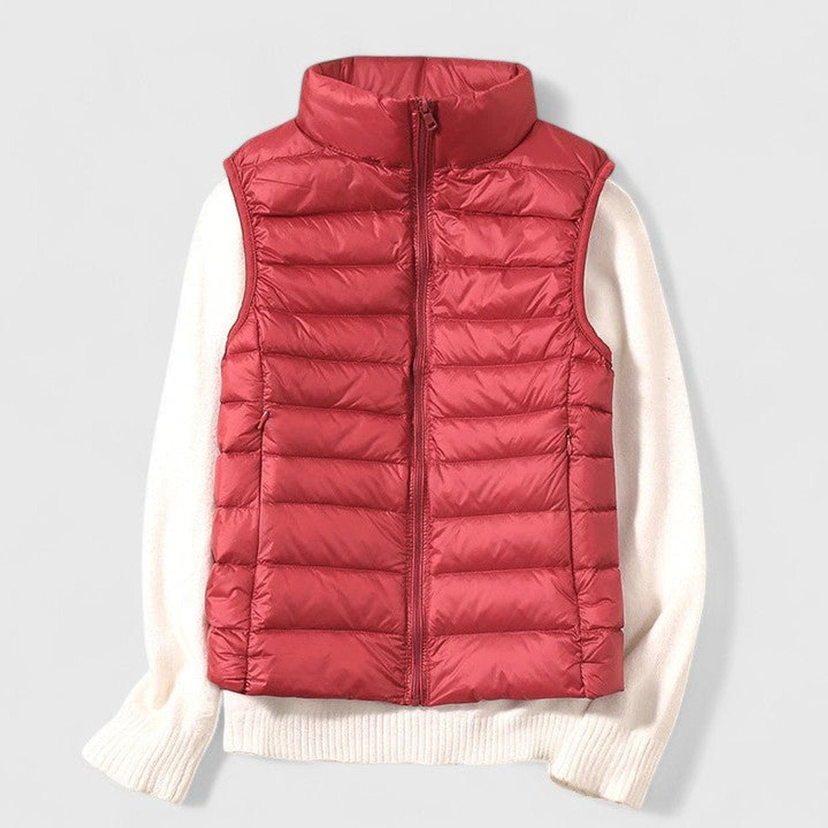 Noelia | Chaleco Acolchado Ligero Mujer Cuello Alto Cremallera