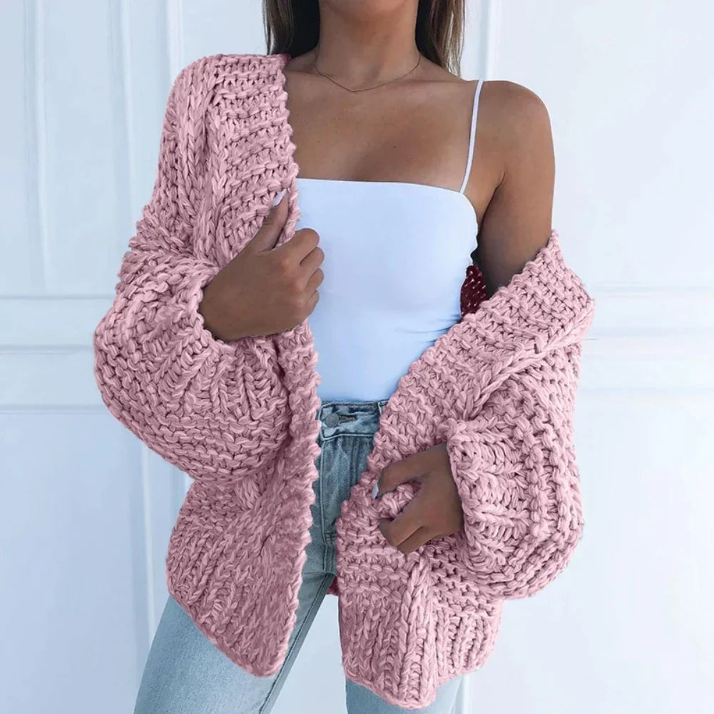 Nuria | Cárdigan de Punto Grueso Oversize Mujer Manga Larga