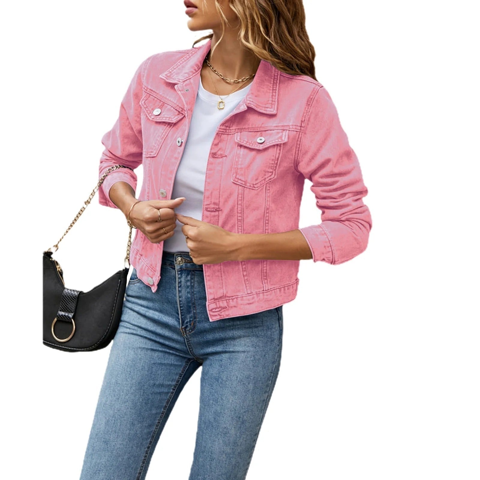 Nuria | Chaqueta Vaquera Mujer Corta Bolsillos