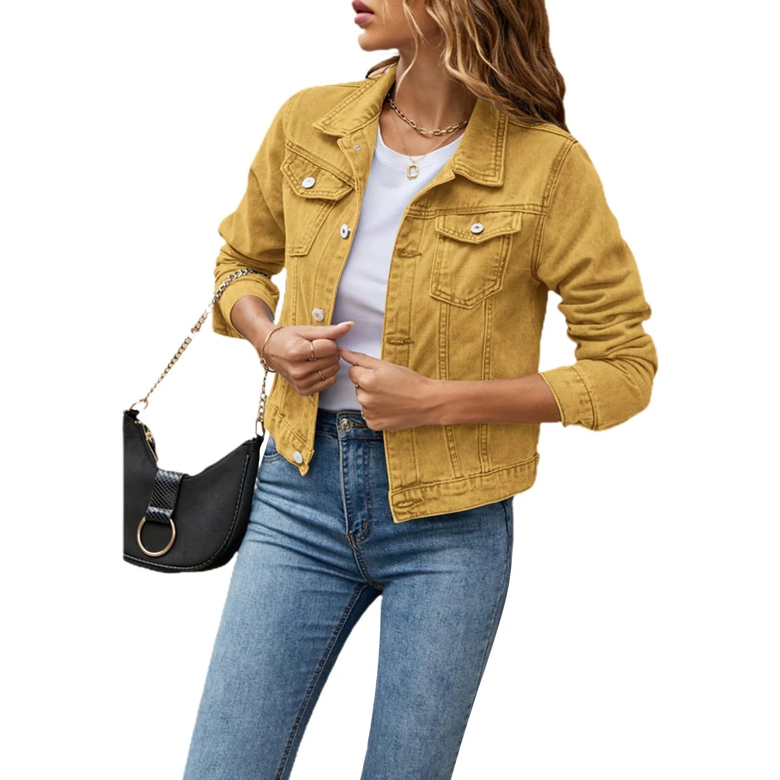 Nuria | Chaqueta Vaquera Mujer Corta Bolsillos