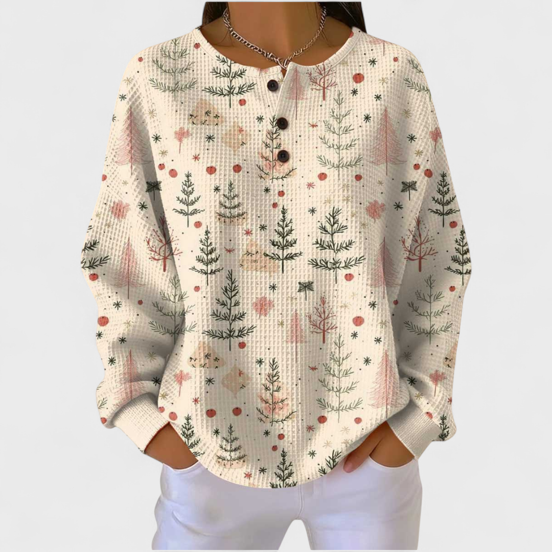 Nuria | Sudadera Navideña de Manga Larga Mujer Estampado Navidad