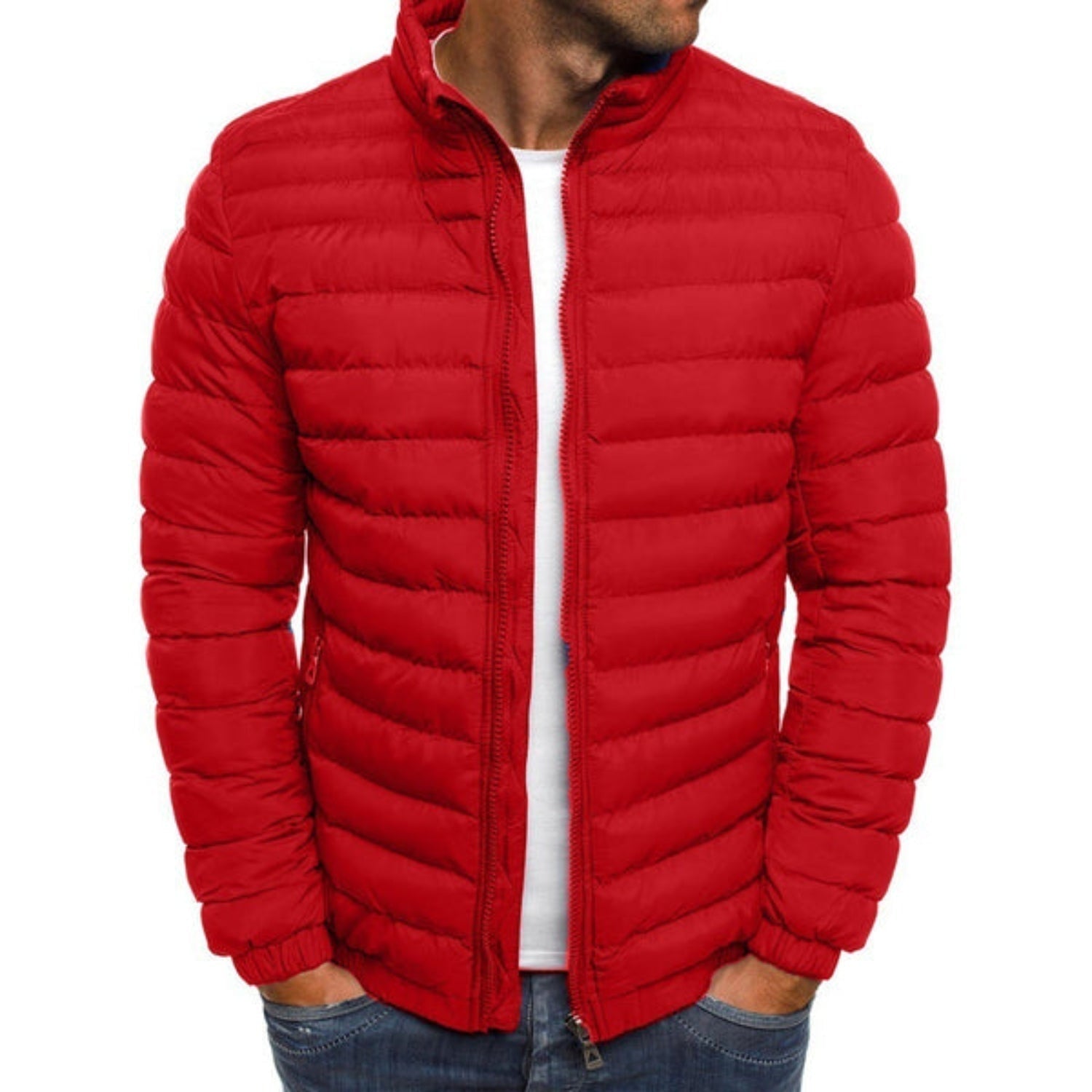 Oriol | Chaqueta Acolchada Ligera Hombre Cuello Alto Cremallera