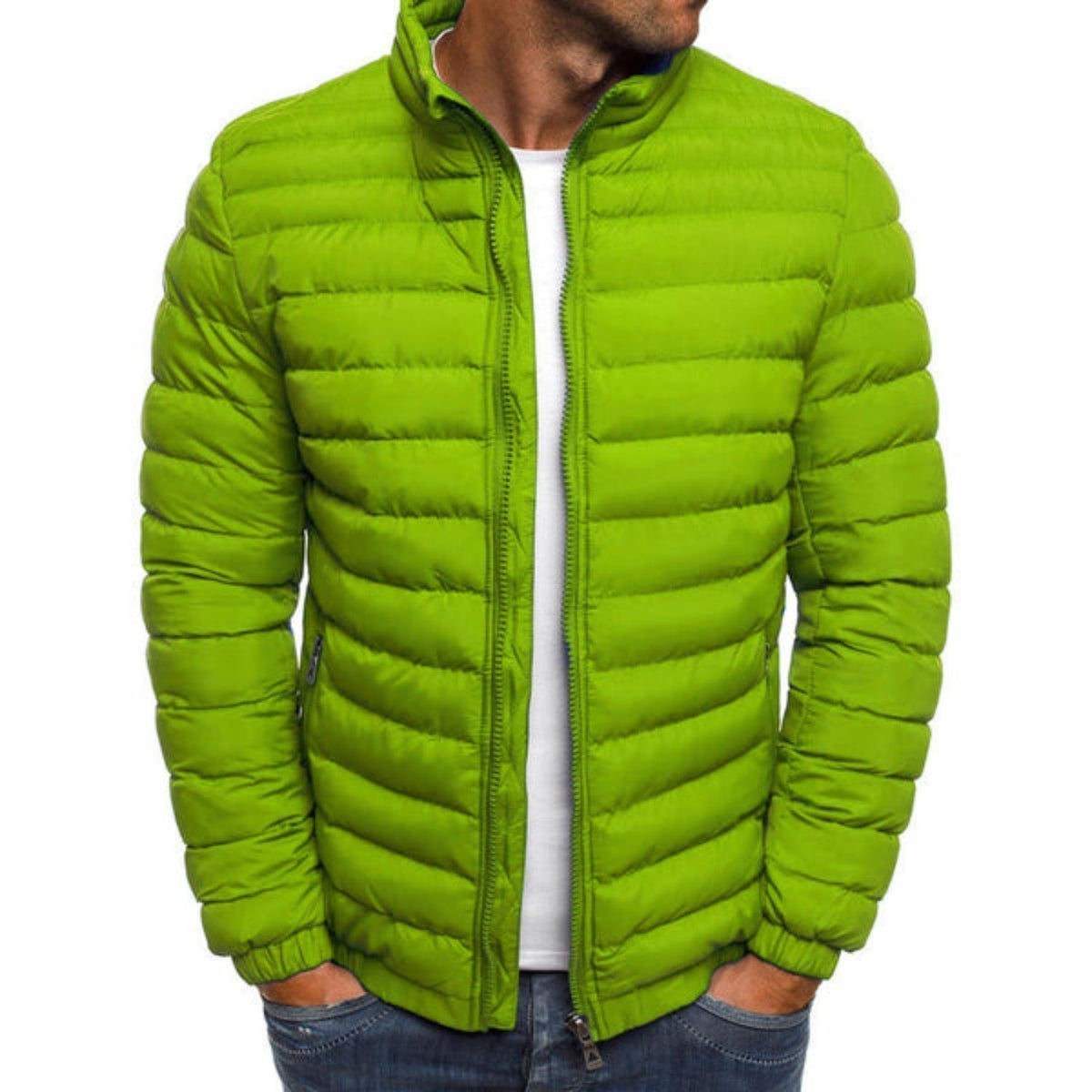 Oriol | Chaqueta Acolchada Ligera Hombre Cuello Alto Cremallera