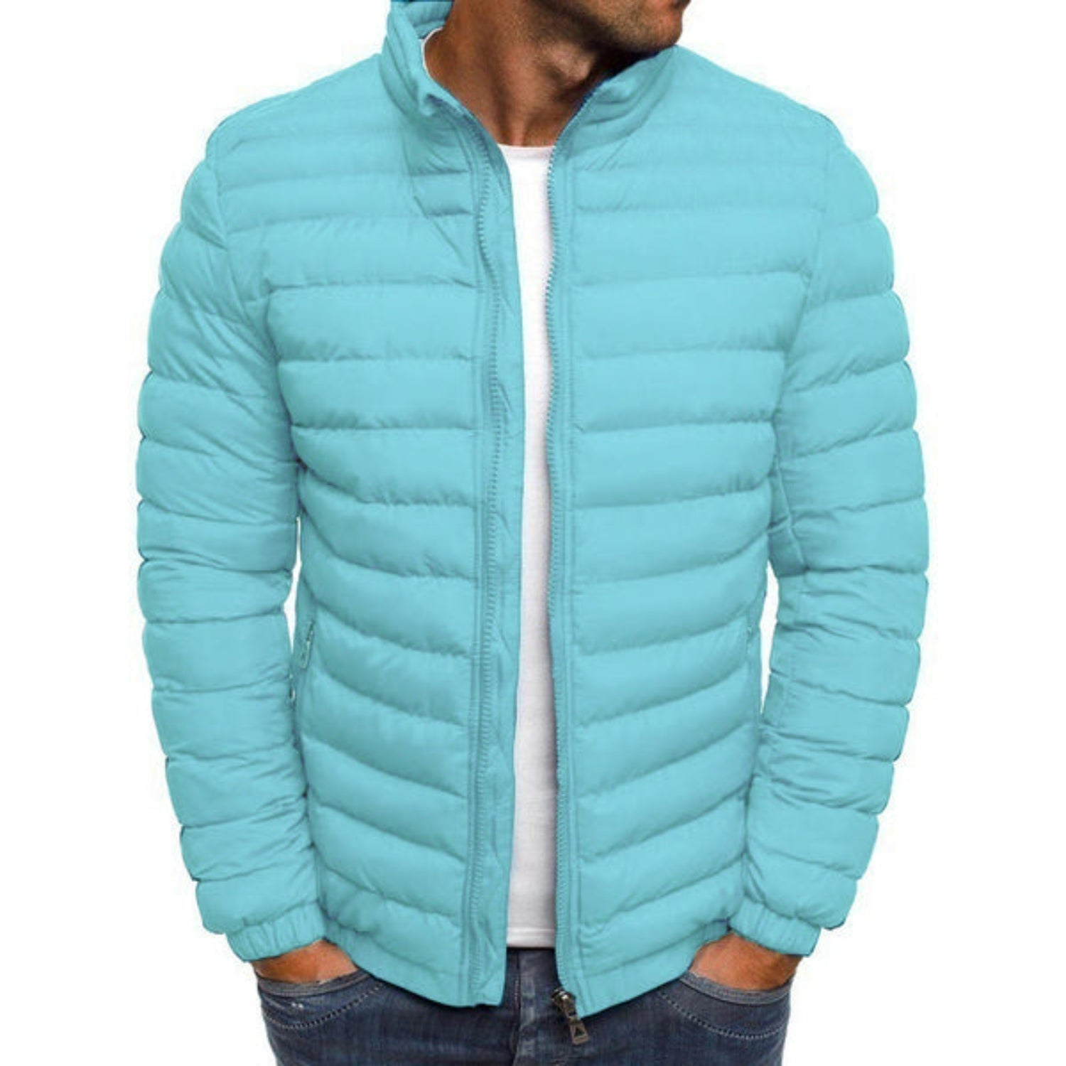 Oriol | Chaqueta Acolchada Ligera Hombre Cuello Alto Cremallera